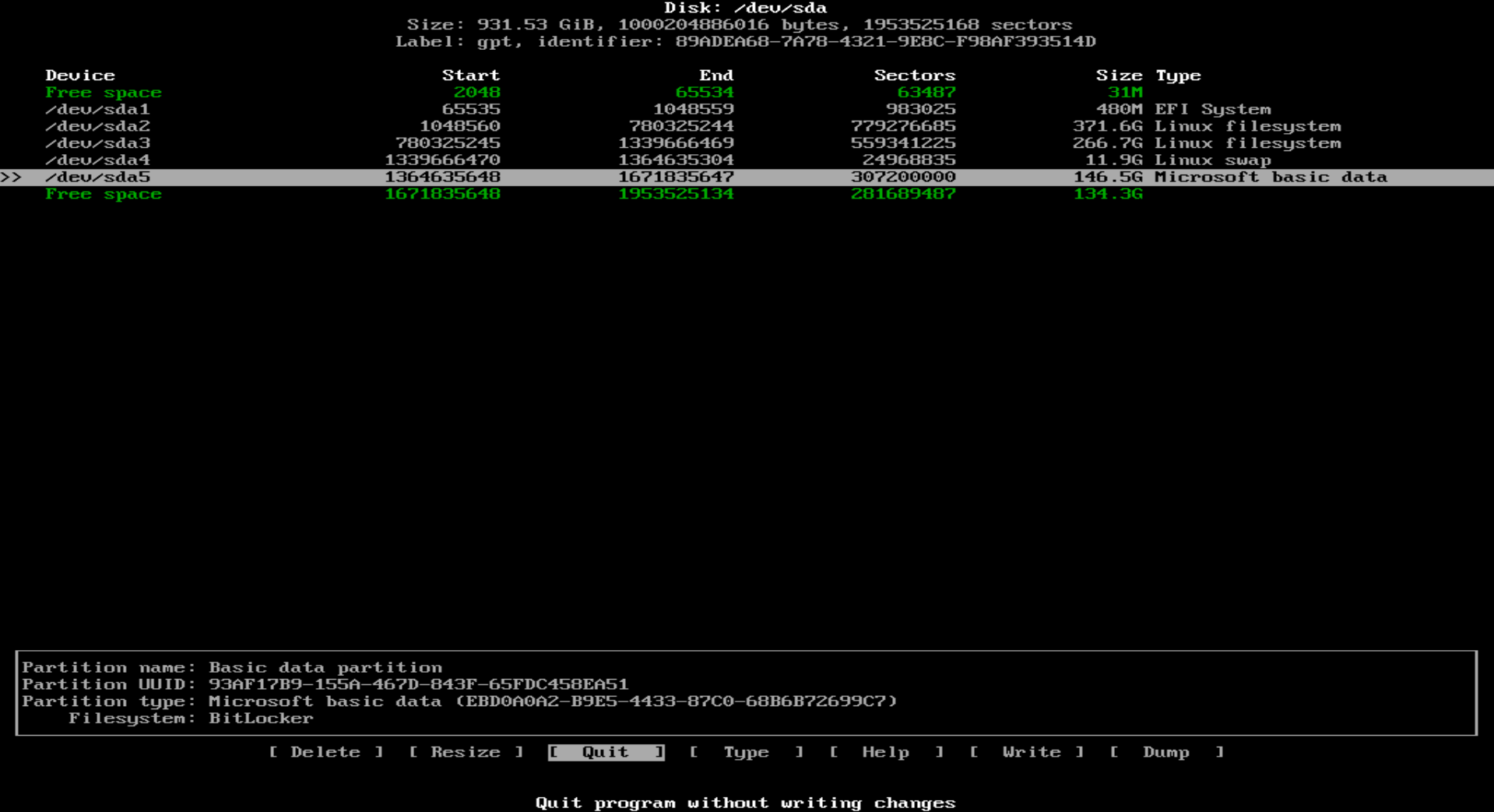 cfdisk